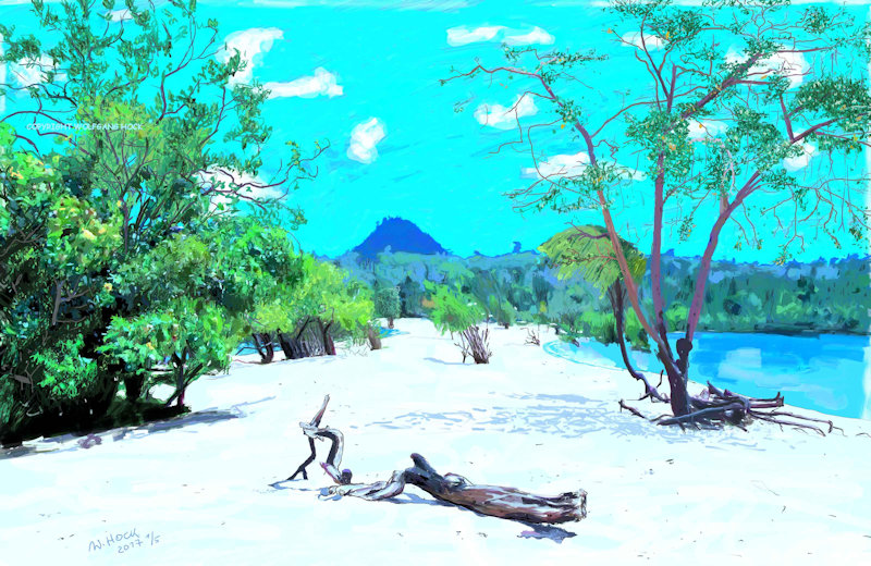 Amazon River - Alter do chão - 2017   Handmade digital painting on canvas 200 x 130 cm (175 megapixel)