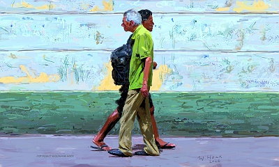 Simultan - Simultaneously - Simultâneo 2026   Handmade digital painting on canvas 200 x 120 cm (161 megapixels)