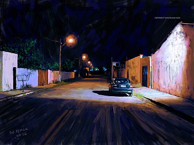 Zurückgelassen (in 2011) - Left behind (in 2011) -  Largado (em 2011) - 2026   Handmade digital painting on canvas 160 x 120 cm (201 megapixel)
